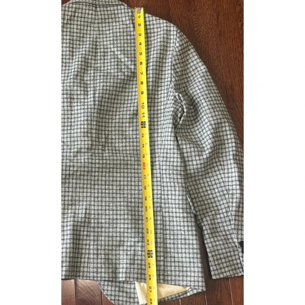 Gant Rugger Jacket Blazer Size 38 (48) 3 Roll 2 Button Gray Check NWT